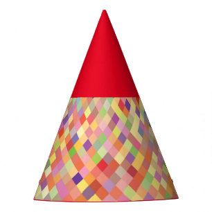 Red Harlequin party hat