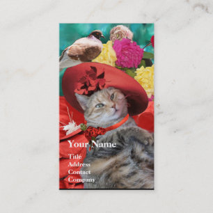 RED HAT OF PRINCESS TATUS Pet,Cat Beauty Salon Business Card