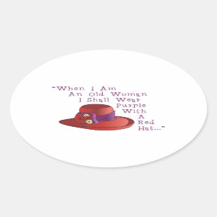 Red Hat Oval Sticker