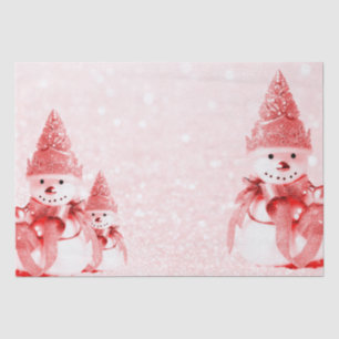 Red Hat Snowman Holiday Tissue Paper
