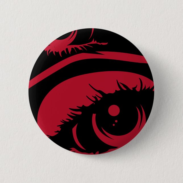 Red Haunting Eyes Button (Front)