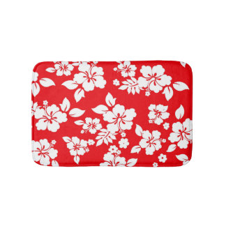 Red Hawaiian Bath Mat
