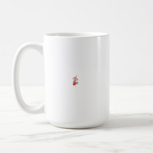 Red Hawaiian hibiscus with detailed petals and sta Coffee Mug (Left)