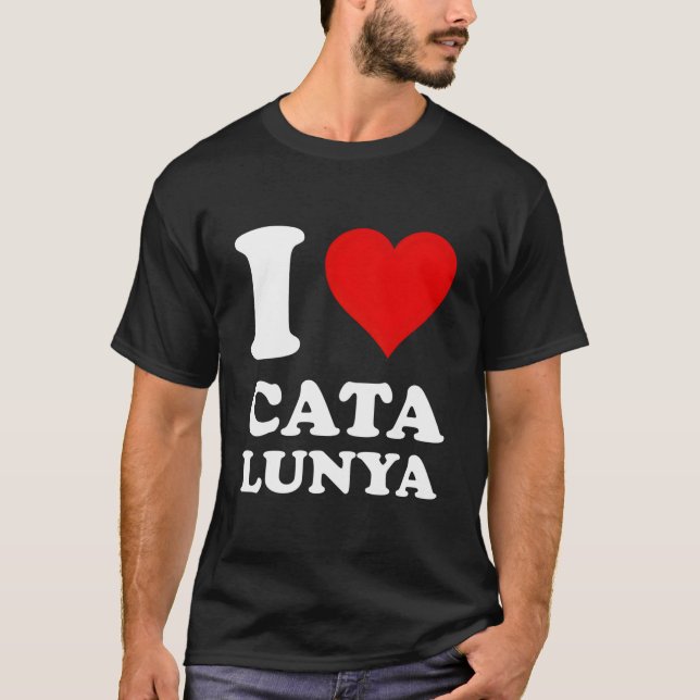 Red He I Love Catalunya T-Shirt (Front)