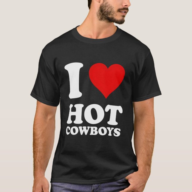 Red He I Love Hot Cow T-Shirt (Front)