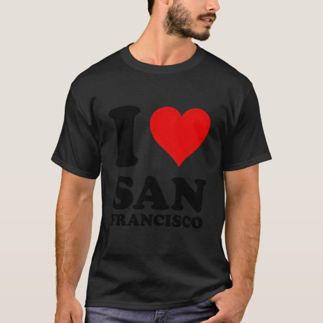 Red He I Love San Francisco T-Shirt (Front)