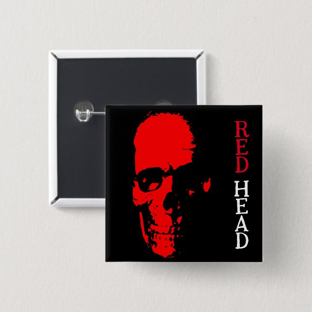 Red Head Button (Front & Back)