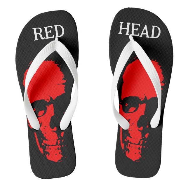 Red Head Flip Flops (Footbed)