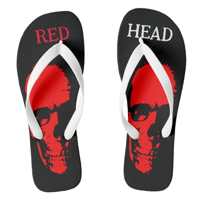 Red Head Flip Flops (Footbed)