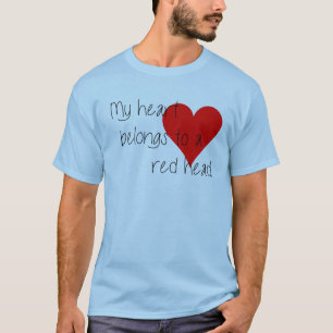 Red Head Heart Valentine's day T-shirt