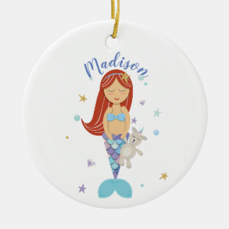Red Head Little Mermaid Ornament