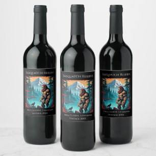 Red Head Sasquatch Wine Label