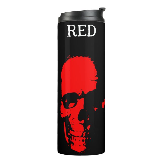 Red Head Thermal Tumbler (Rotated Left)
