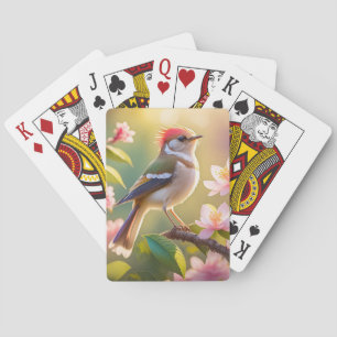 Red Headed Buff Chested Warbler Fantasy Bird Playing Cards