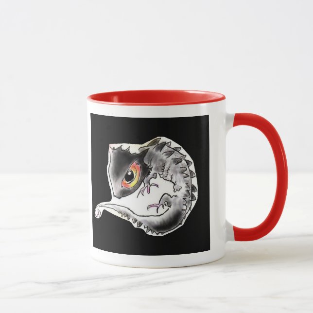 Red-headed lizard mug (Right)