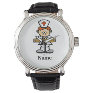 Red Headed Male Nurse Watch  Customise It!
