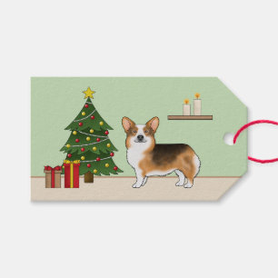Red Headed Tri Pembroke Welsh Corgi Christmas Tree Gift Tags