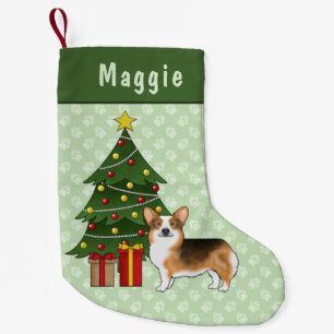 Red Headed Tri Pembroke Welsh Corgi Christmas Tree Small Christmas Stocking