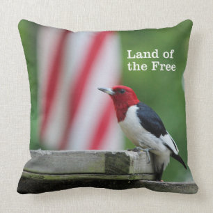 Red-headed Woodpecker 2 Cushion