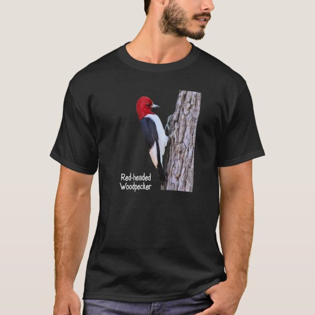 Red headed Woodpecker  Woodpecker Bird Ornithology T-Shirt (Front)