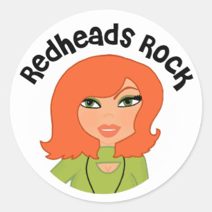 Red Heads Rock Stickers