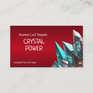 Red Healing Crystals - Mineral Quartz Crystals Business Card