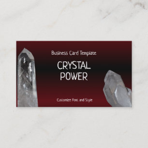Red Healing Crystals - Mineral Quartz Crystals Business Card