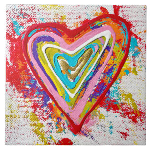 Red Heart 6 x 6 Ceramic Tile