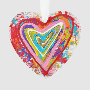 Red Heart Acrylic Ornament