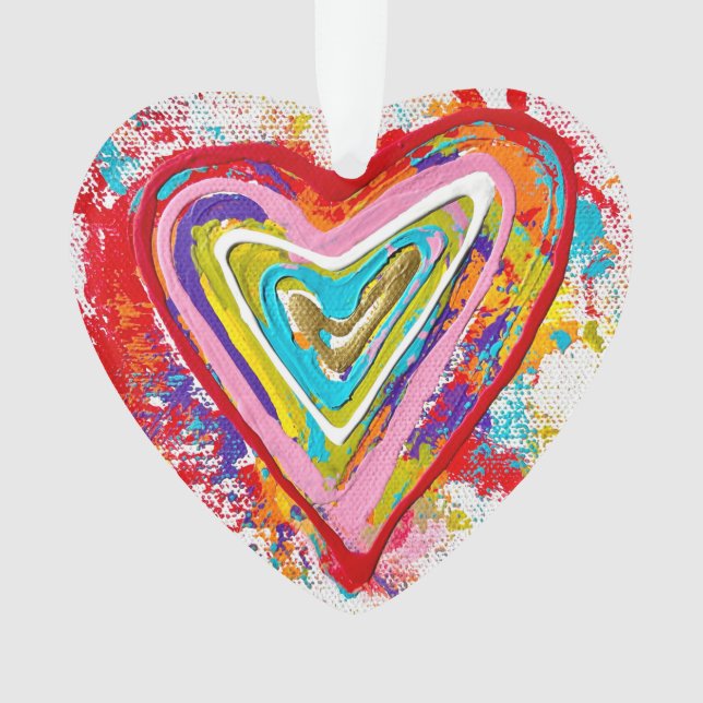 Red Heart Acrylic Ornament (Front)