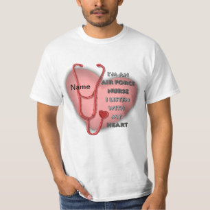 Red Heart Air Force Nurse T-Shirt