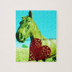Red Heart and  Horse Jigsaw Puzzle
