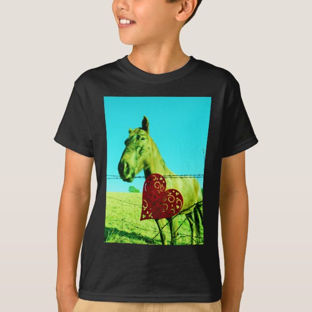 Red Heart and  Horse T-Shirt (Front)
