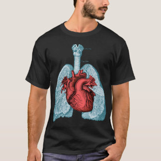Red Heart And Lungs Human Anatomy T-Shirt