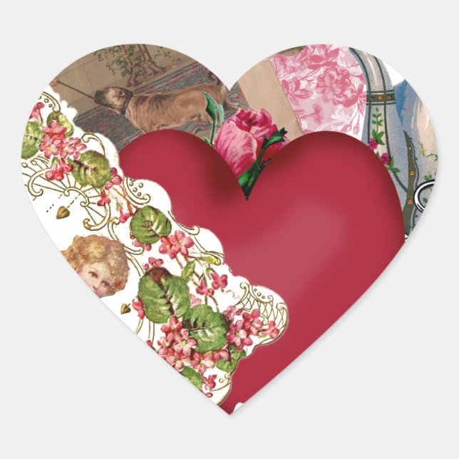 Red Heart and Paris Sticker (Front)