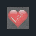 Red Heart Attractive Parisian Love Wedding Stone Magnet<br><div class="desc">You can easily change the fonts and colours. You can also add your logo and the background image as you like.</div>
