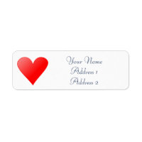 Red Heart Avery Return Address Labels