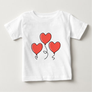 Red Heart Balloons. Baby T-Shirt