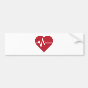 Red Heart Beats Bumper Sticker