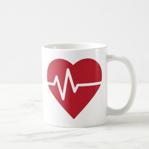 Red Heart Beats Coffee Mug