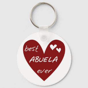Red Heart Best Abuela Ever T-shirts and Gifts Key Ring