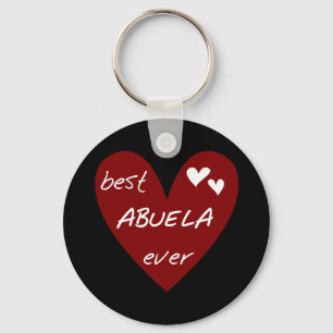 Red Heart Best Abuela Ever T-shirts and Gifts Key Ring