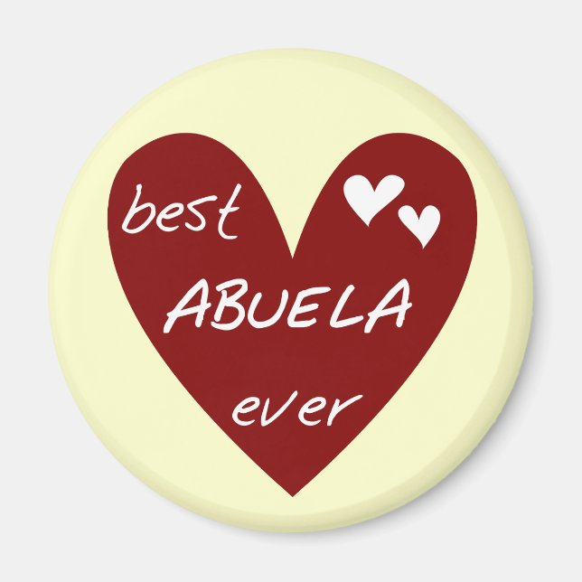 Red Heart Best Abuela Ever T-shirts and Gifts Magnet (Front)
