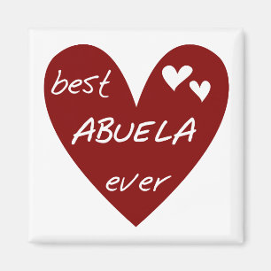 Red Heart Best Abuela Ever T-shirts and Gifts Magnet