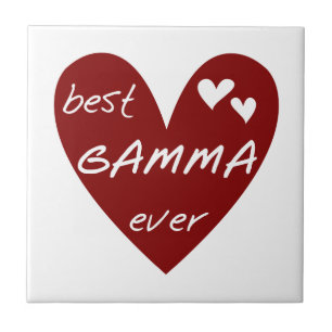 Red Heart Best Gamma Ever Gifts Ceramic Tile