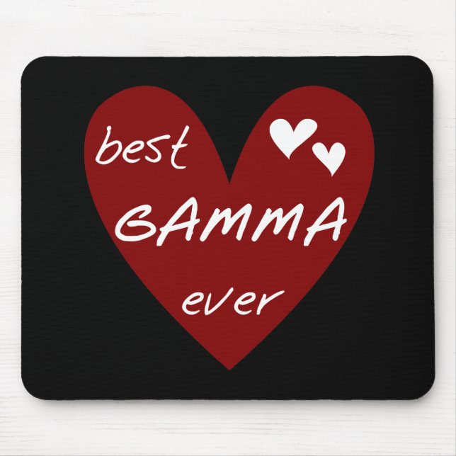Red Heart Best Gamma Ever Tshirts and Gifts Mouse Pad (Front)