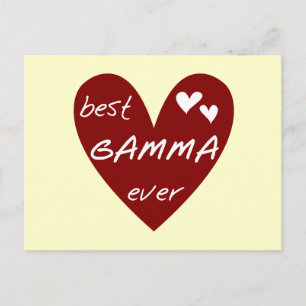 Red Heart Best Gamma Ever Tshirts and Gifts Postcard
