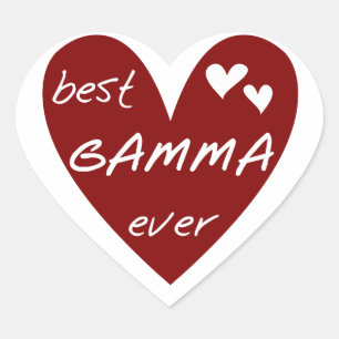 Red Heart Best Gamma Ever Tshirts and Gifts Sticker