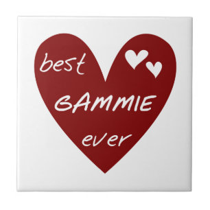 Red Heart Best Gammie Ever Gifts Ceramic Tile
