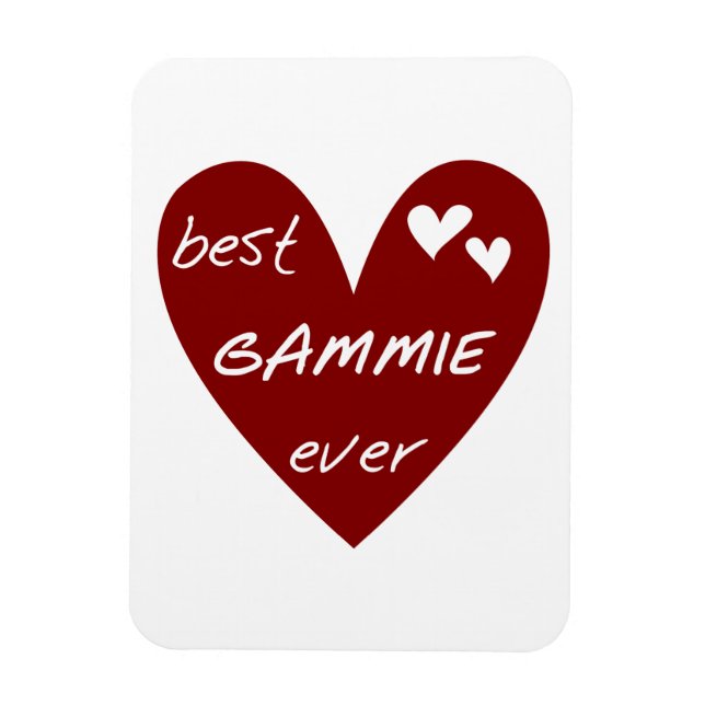 Red Heart Best Gammie Ever Gifts Magnet (Vertical)